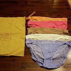 NEW Fruit of the Loom Lace Pantie Set Bikini 5pair